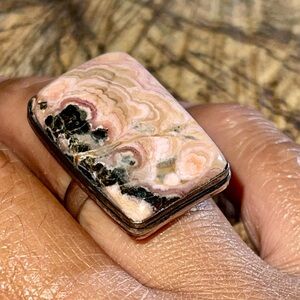 Rhodochrosite Ring Size 7 3/4